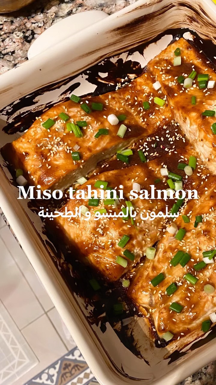 The Most Delicious, Sticky Miso Tahini Salmon Petites Choses