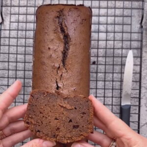 Chocolate tahini loaf cake